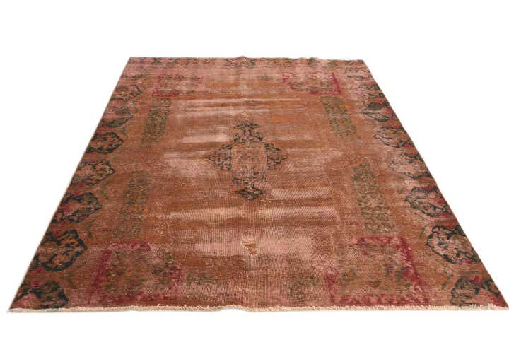 6' 5 x 8' 1 Hand Knotted Ultra Vintage Persian Wool Rug