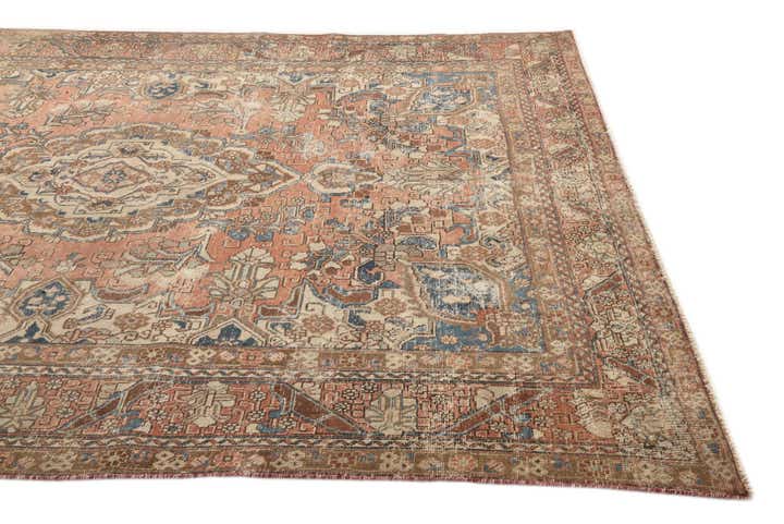 6' 10 x 10' 8 Hand Knotted Ultra Vintage Persian Wool Rug