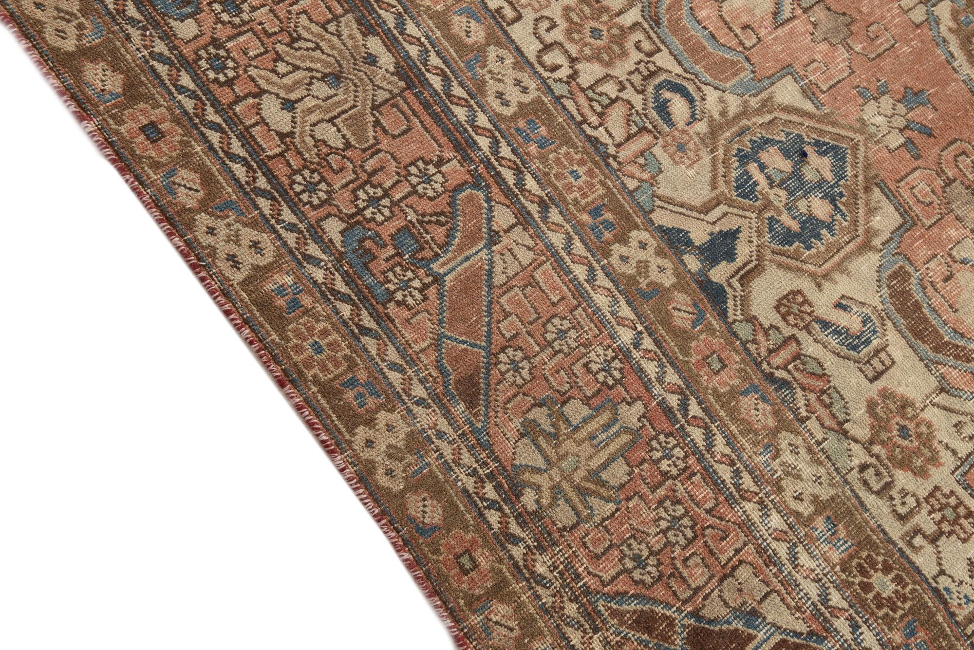 6' 10 x 10' 8 Hand Knotted Ultra Vintage Persian Wool Rug
