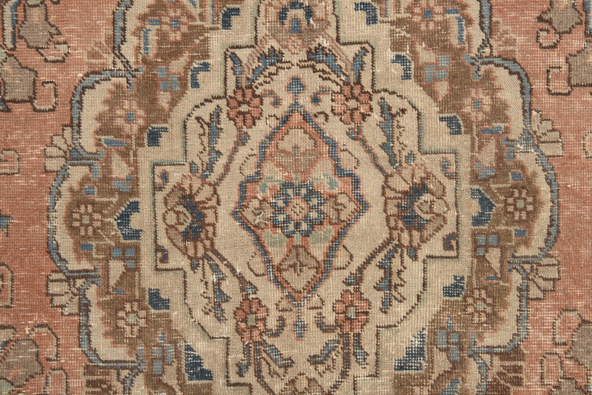 6' 10 x 10' 8 Hand Knotted Ultra Vintage Persian Wool Rug