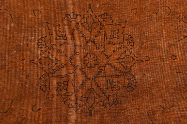 Detail image of 9' 10 x 12' 10 Hand Knotted Ultra Vintage Persian Wool Rug
