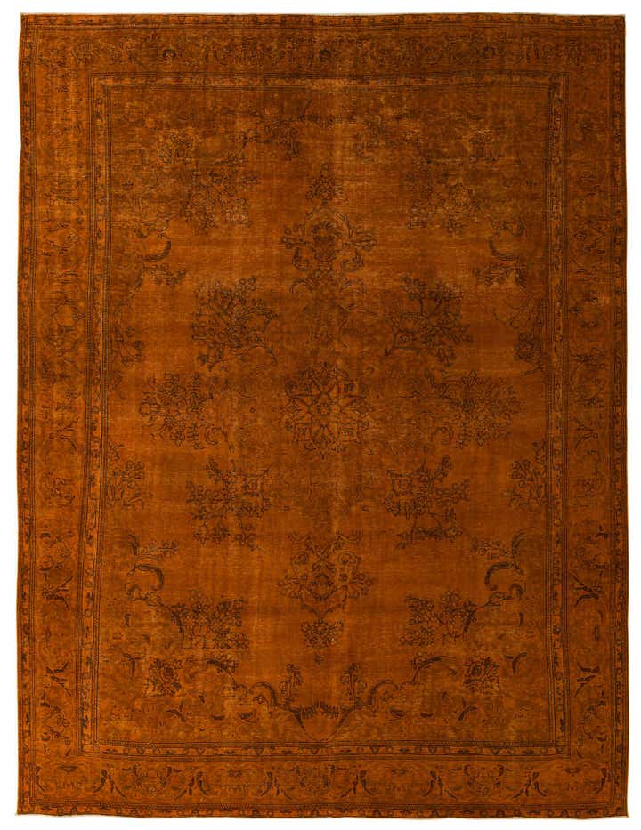9' 10 x 12' 10 Hand Knotted Ultra Vintage Persian Wool Rug