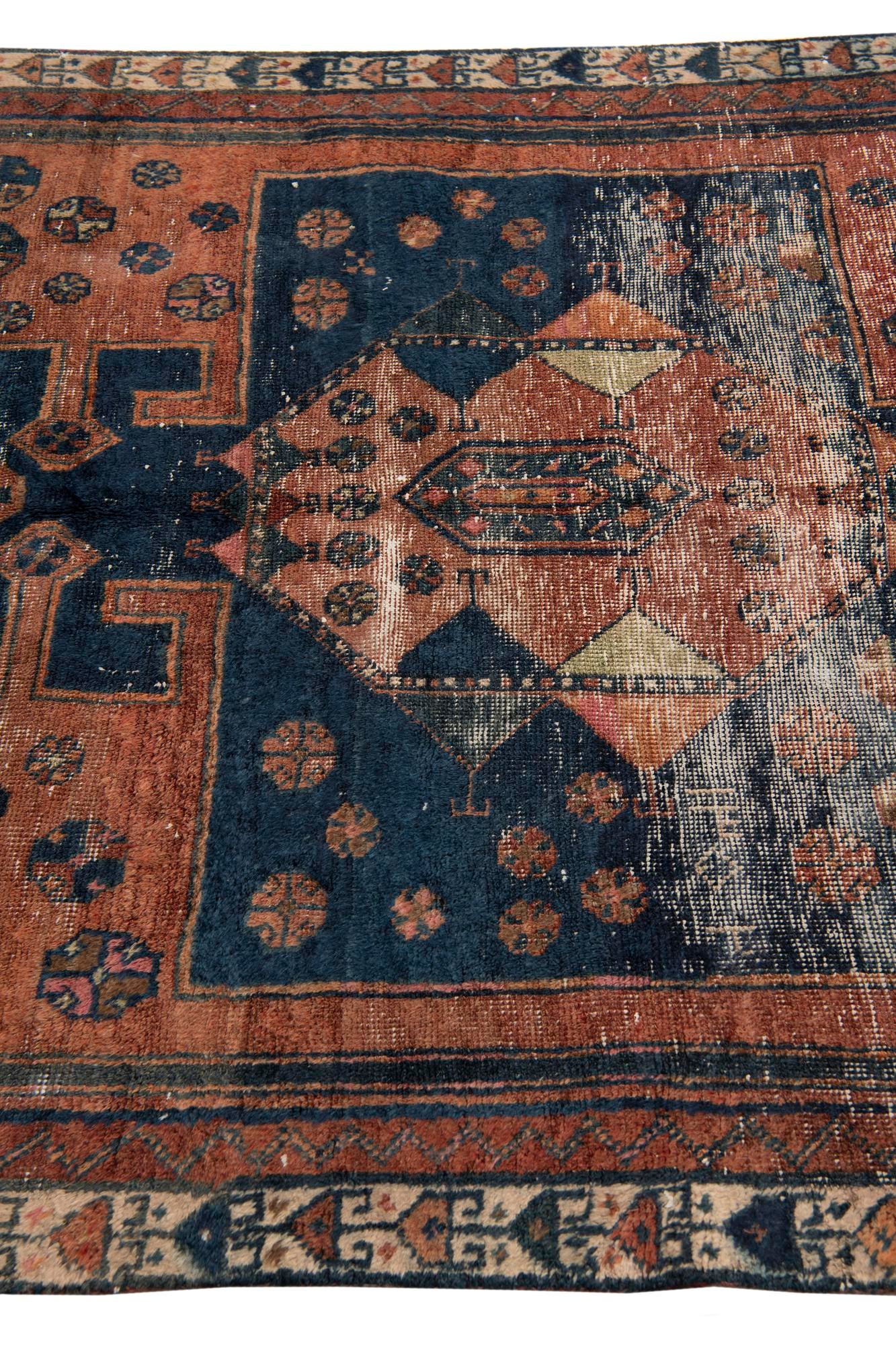 4' 7 x 7' 8 Hand Knotted Ultra Vintage Persian Wool Rug