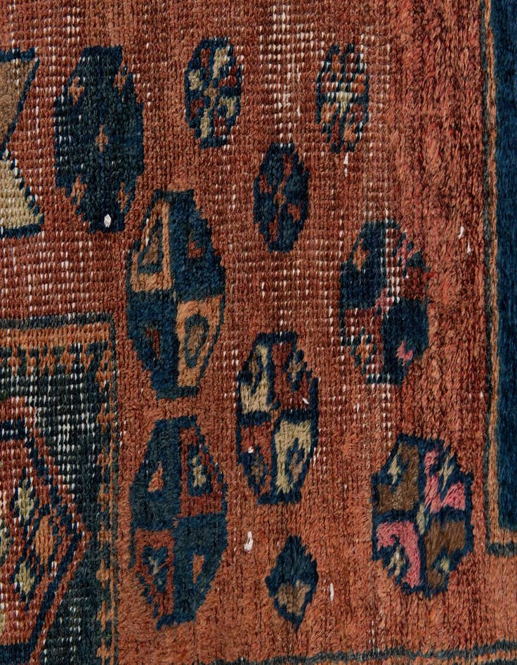 Detail image of 4' 7 x 7' 8  Hand Knotted Ultra Vintage Persian Wool Rug