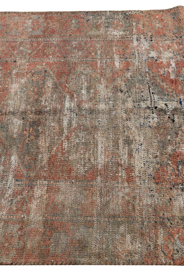 Detail image of 3' 2 x 5' 3 Hand Knotted Ultra Vintage Persian Wool Rug