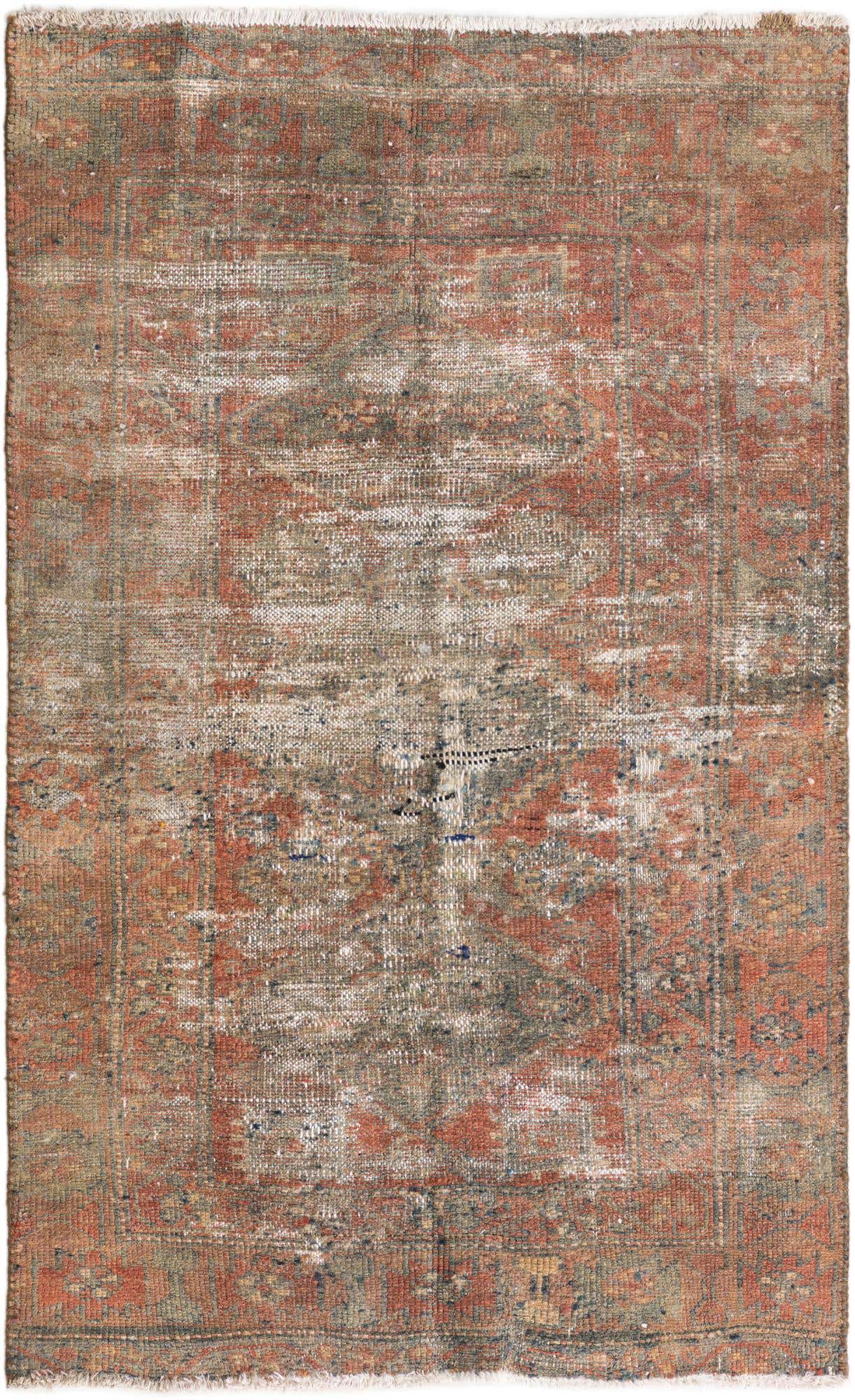 3' 2 x 5' 3 Hand Knotted Ultra Vintage Persian Wool Rug