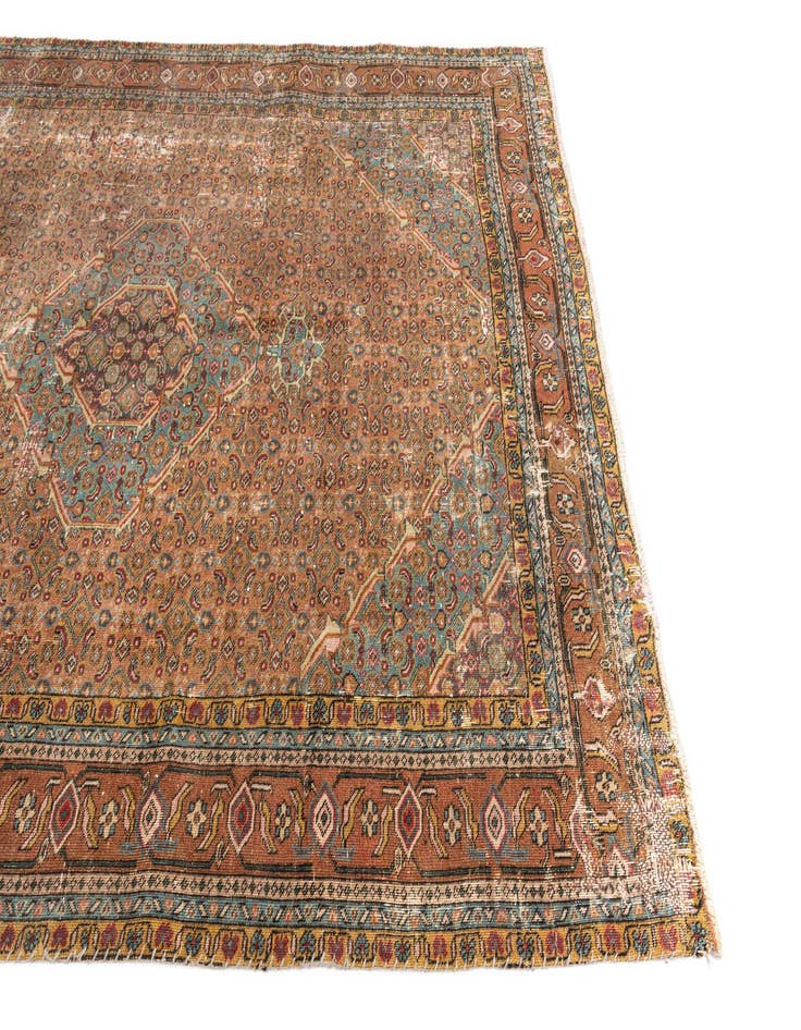 Detail image of 6' 5 x 9' 8 Hand Knotted Ultra Vintage Persian Wool Rug