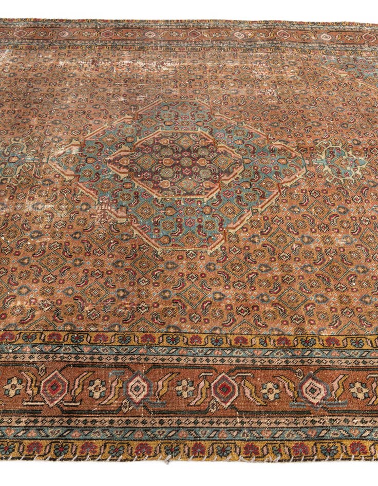 Detail image of 6' 5 x 9' 8 Hand Knotted Ultra Vintage Persian Wool Rug