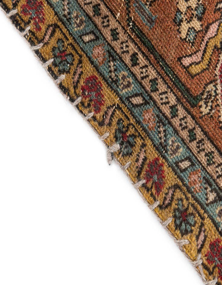 Detail image of 6' 5 x 9' 8 Hand Knotted Ultra Vintage Persian Wool Rug
