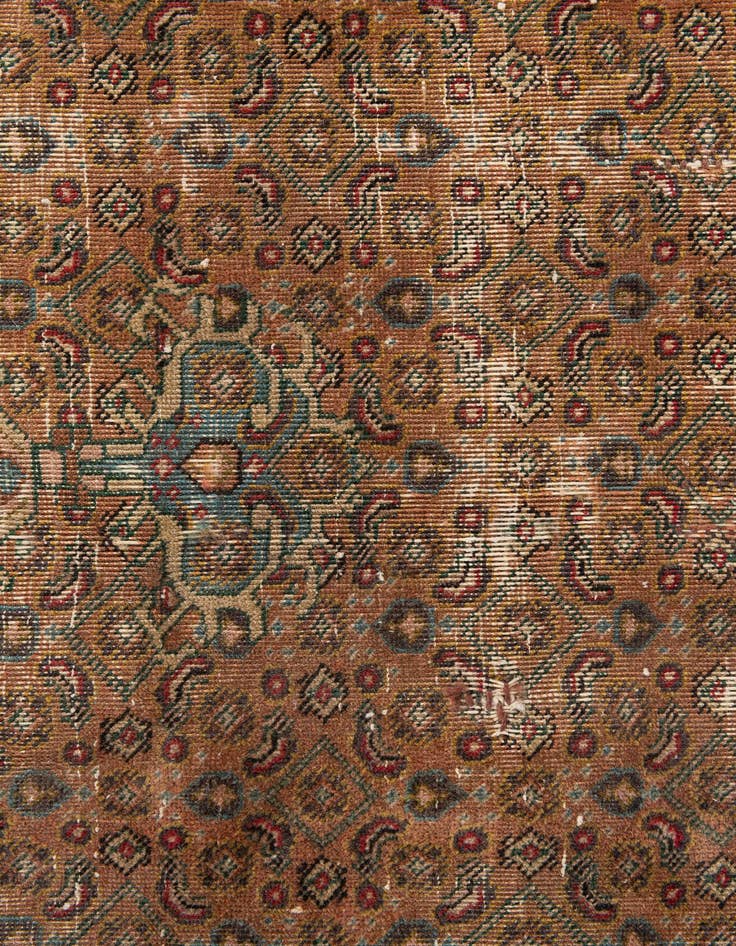 Detail image of 6' 5 x 9' 8 Hand Knotted Ultra Vintage Persian Wool Rug