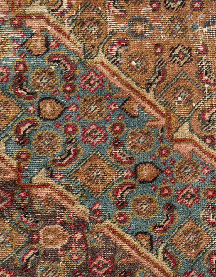 Detail image of 6' 5 x 9' 8 Hand Knotted Ultra Vintage Persian Wool Rug