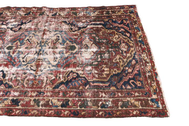 4' x 6' 6 Hand Knotted Ultra Vintage Persian Wool Rug