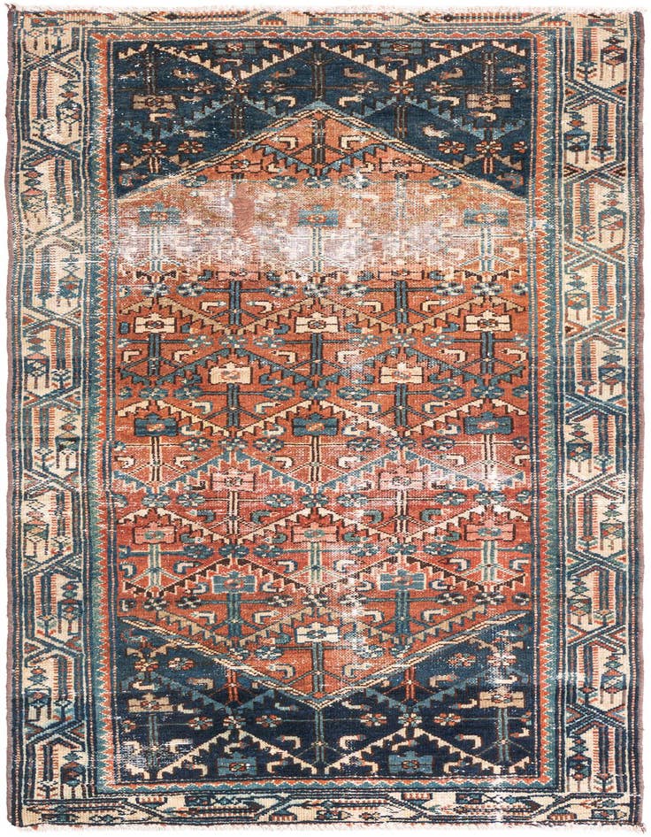 Detail image of 3' 1 x 5' 8 Hand Knotted Ultra Vintage Persian Wool Rug
