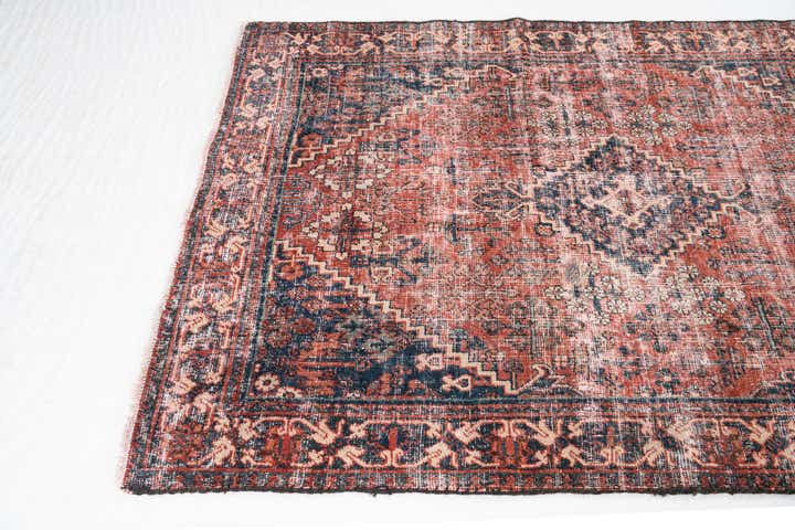 4' 3 x 6' 4 Hand Knotted Ultra Vintage Persian Wool Rug