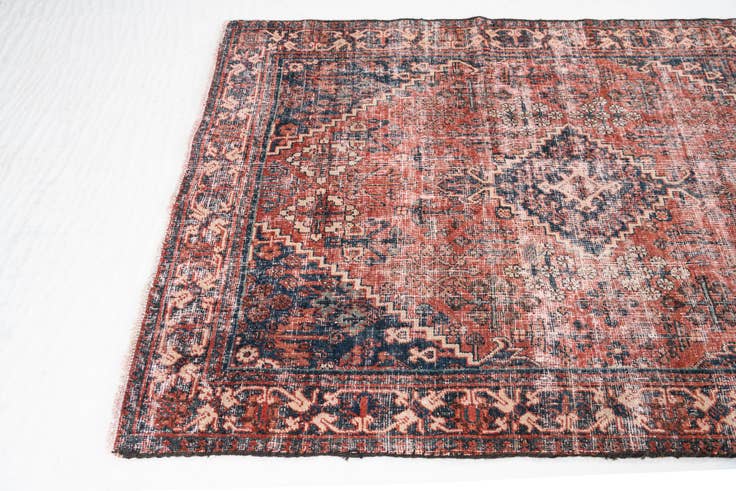 Detail image of 4' 3 x 6' 4 Hand Knotted Ultra Vintage Persian Wool Rug