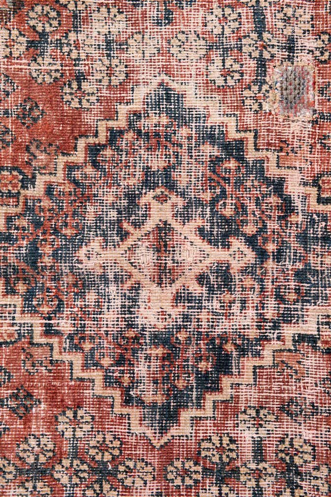 4' 3 x 6' 4 Hand Knotted Ultra Vintage Persian Wool Rug