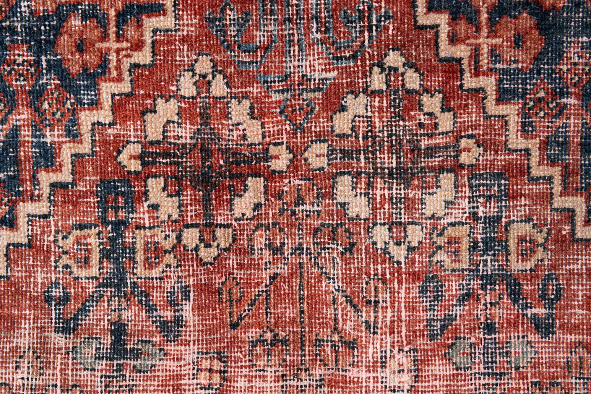 4' 3 x 6' 4 Hand Knotted Ultra Vintage Persian Wool Rug