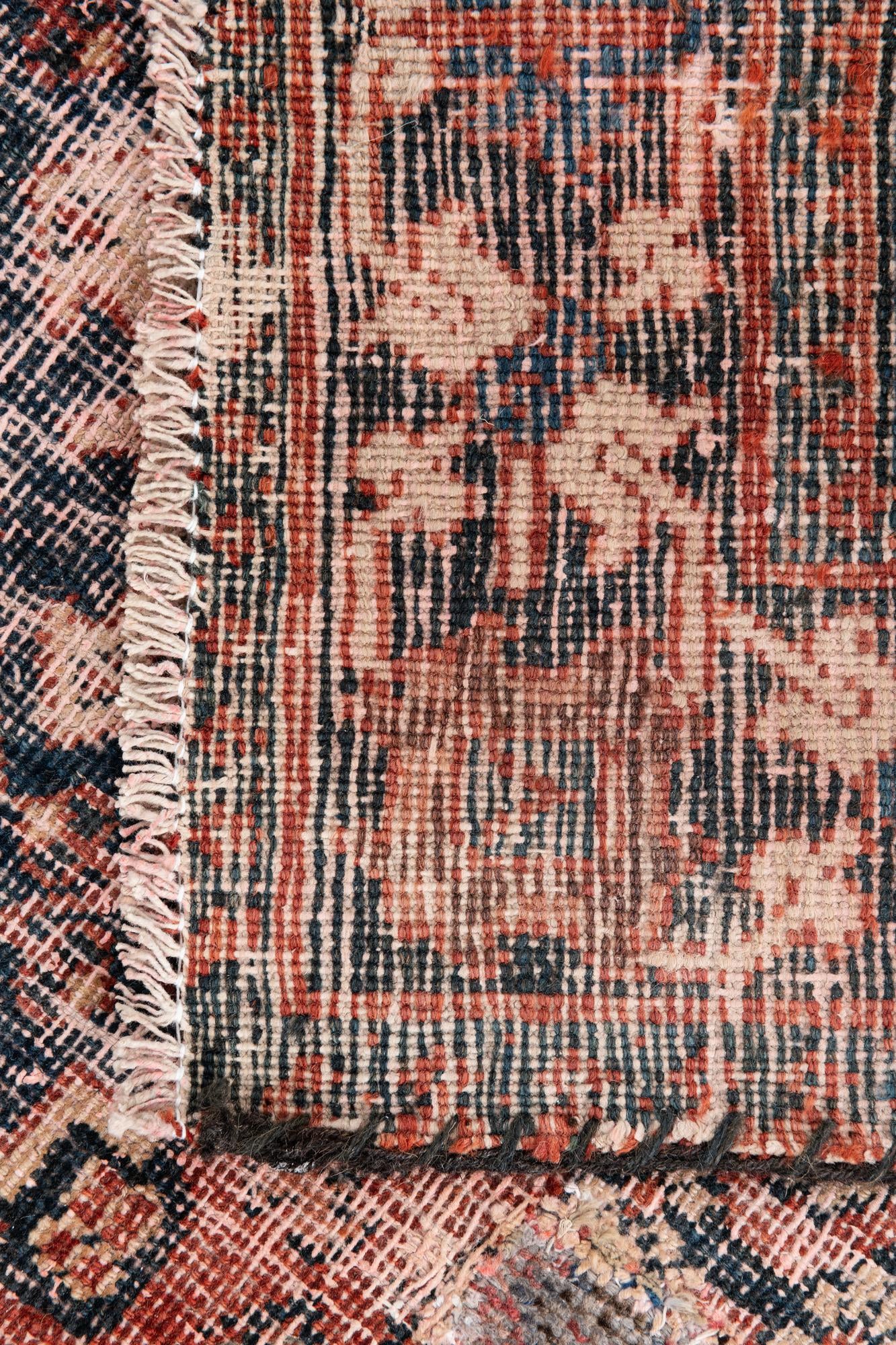 4' 3 x 6' 4 Hand Knotted Ultra Vintage Persian Wool Rug