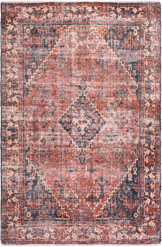 Detail image of 4' 3 x 6' 4 Hand Knotted Ultra Vintage Persian Wool Rug