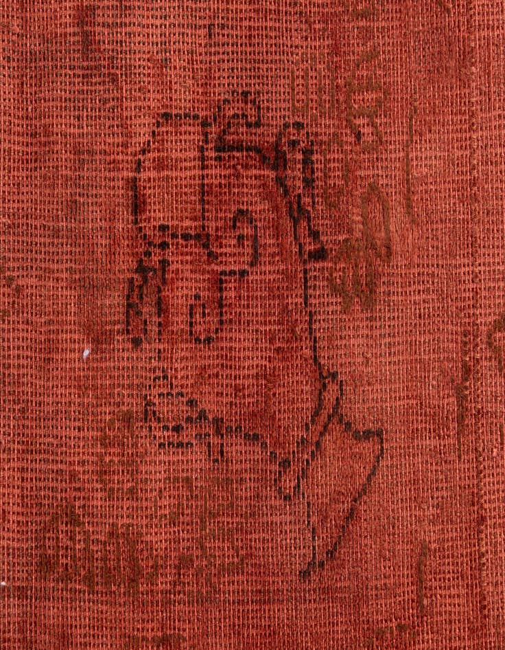 Detail image of 8' 9 x 11' 8  Hand Knotted Ultra Vintage Persian Wool Rug