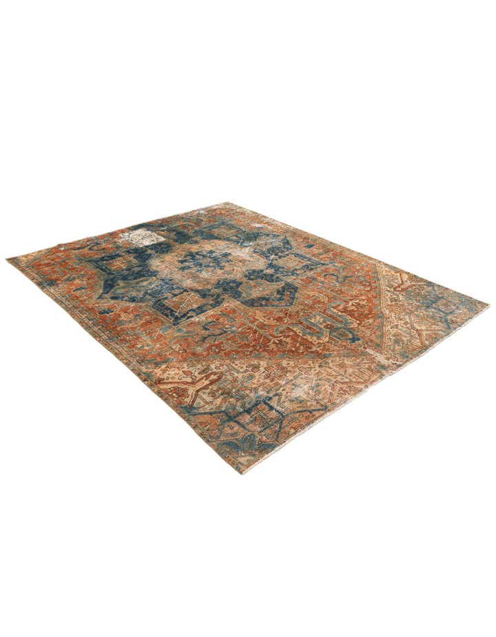 6' 2 x 7' 3 Hand Knotted Ultra Vintage Persian Wool Rug