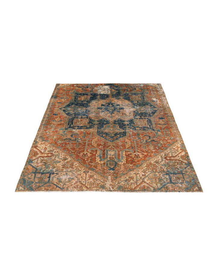 6' 2 x 7' 3 Hand Knotted Ultra Vintage Persian Wool Rug