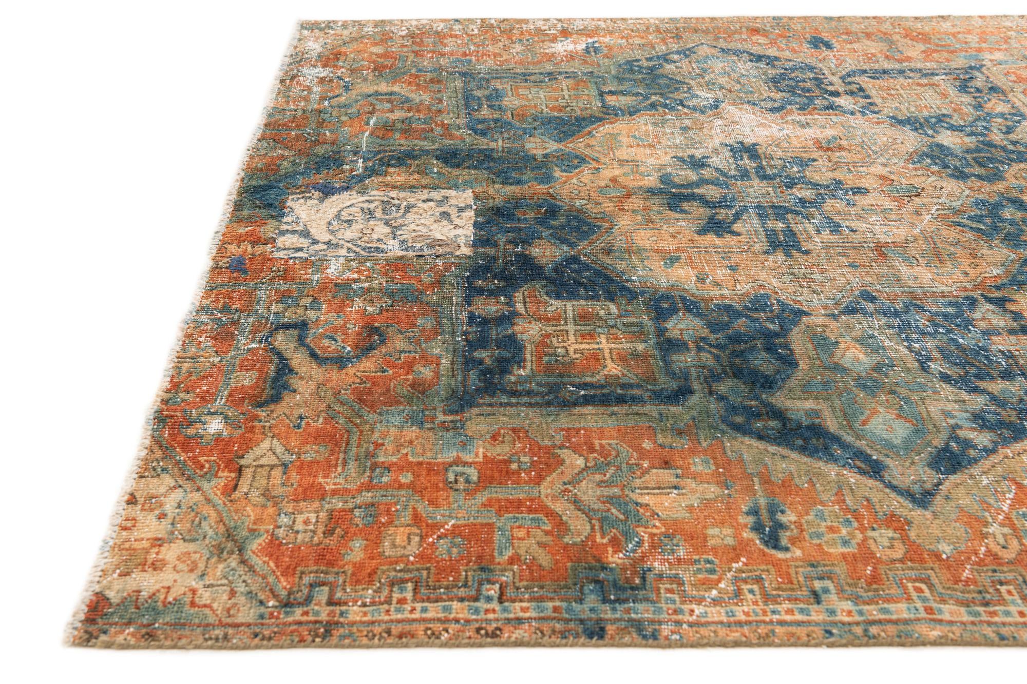 6' 2 x 7' 3 Hand Knotted Ultra Vintage Persian Wool Rug