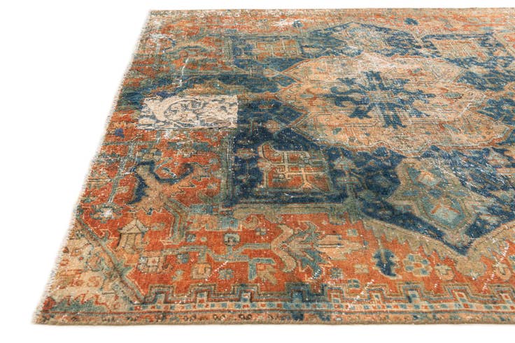 Detail image of 6' 2 x 7' 3 Hand Knotted Ultra Vintage Persian Wool Rug