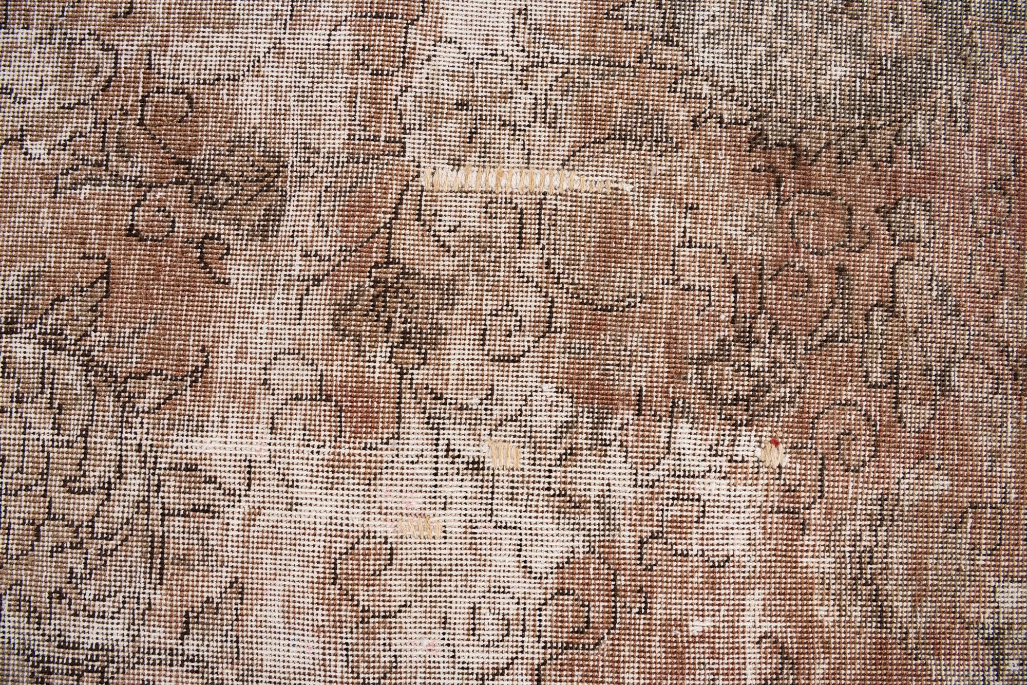 6' 3 x 10' Hand Knotted Ultra Vintage Persian Wool Rug
