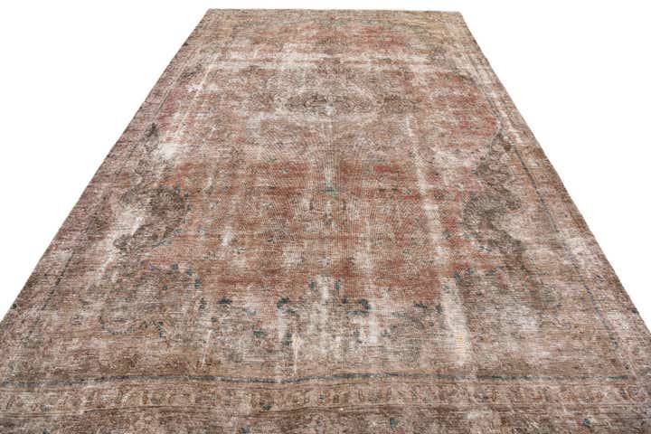 6' 3 x 10' Hand Knotted Ultra Vintage Persian Wool Rug