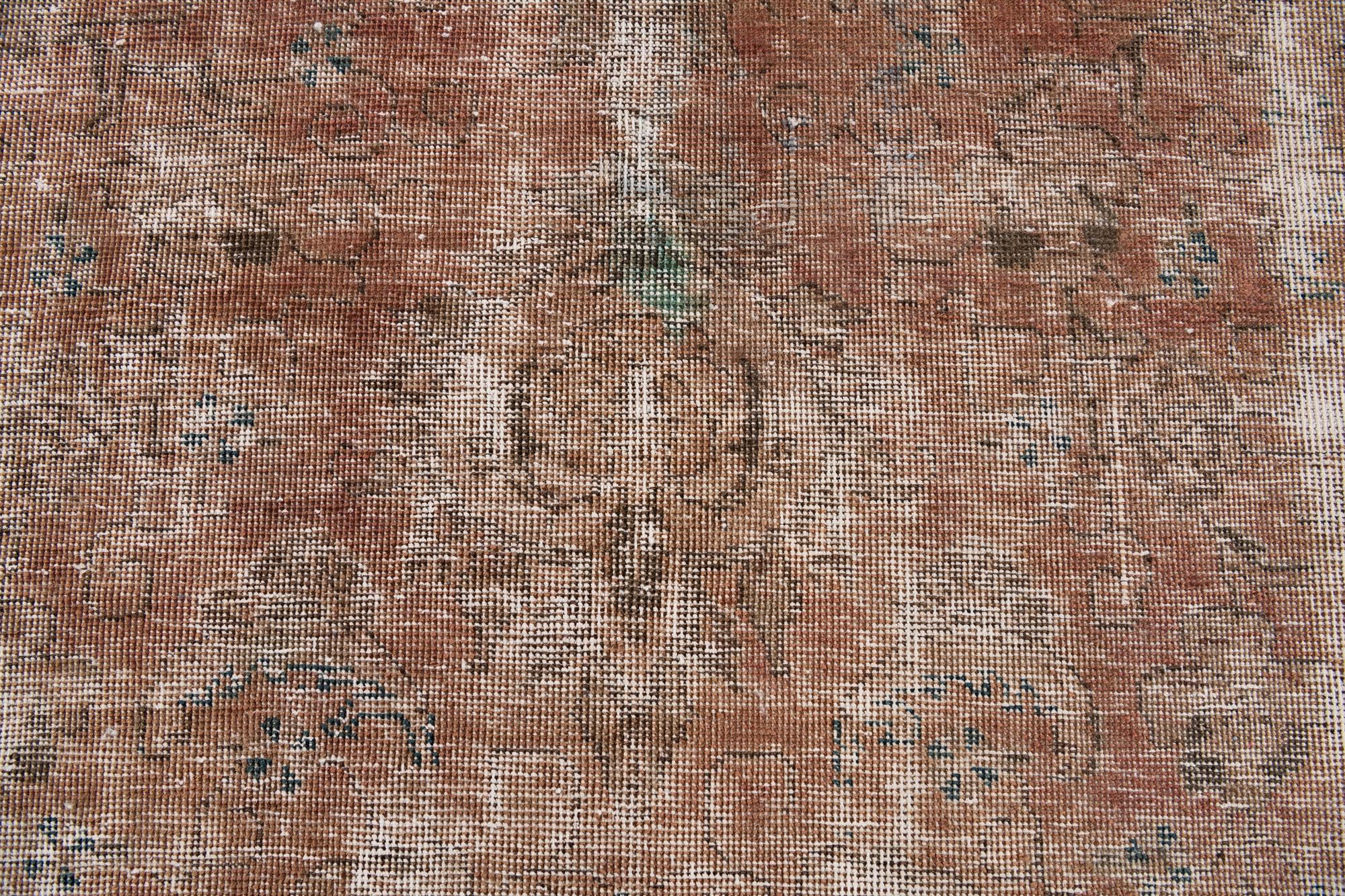 6' 3 x 10' Hand Knotted Ultra Vintage Persian Wool Rug