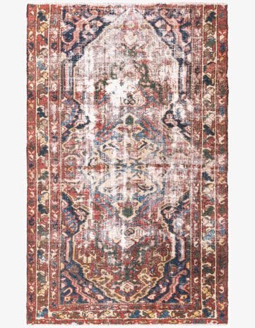 4' x 6' 6 Hand Knotted Ultra Vintage Persian Wool Rug