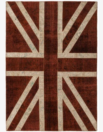 5' 7 x 8' Hand Knotted Ultra Vintage Persian Wool Rug