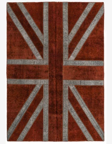 5' 7 x 8' Hand Knotted Ultra Vintage Persian Wool Rug