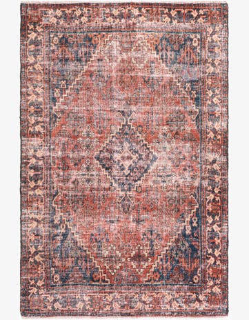 4' 3 x 6' 4 Hand Knotted Ultra Vintage Persian Wool Rug