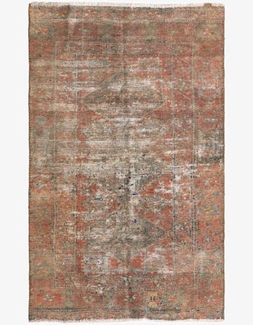 3' 2 x 5' 3 Hand Knotted Ultra Vintage Persian Wool Rug