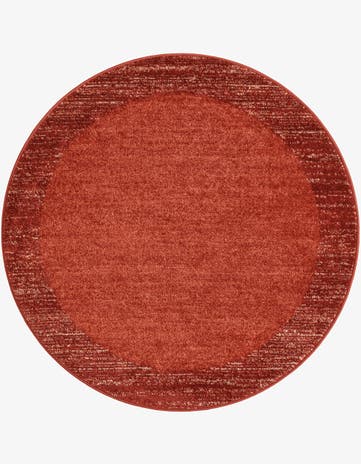 Terracotta Angelica Round Rug