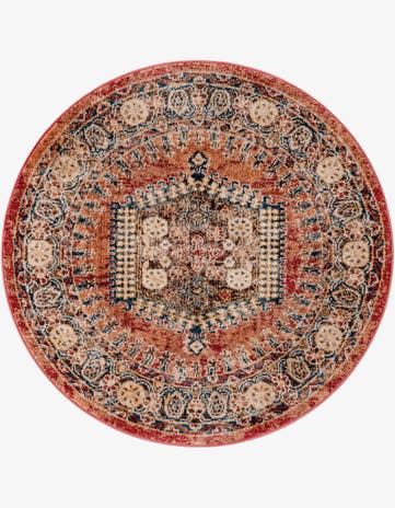 Terracotta Arcadia Round Rug