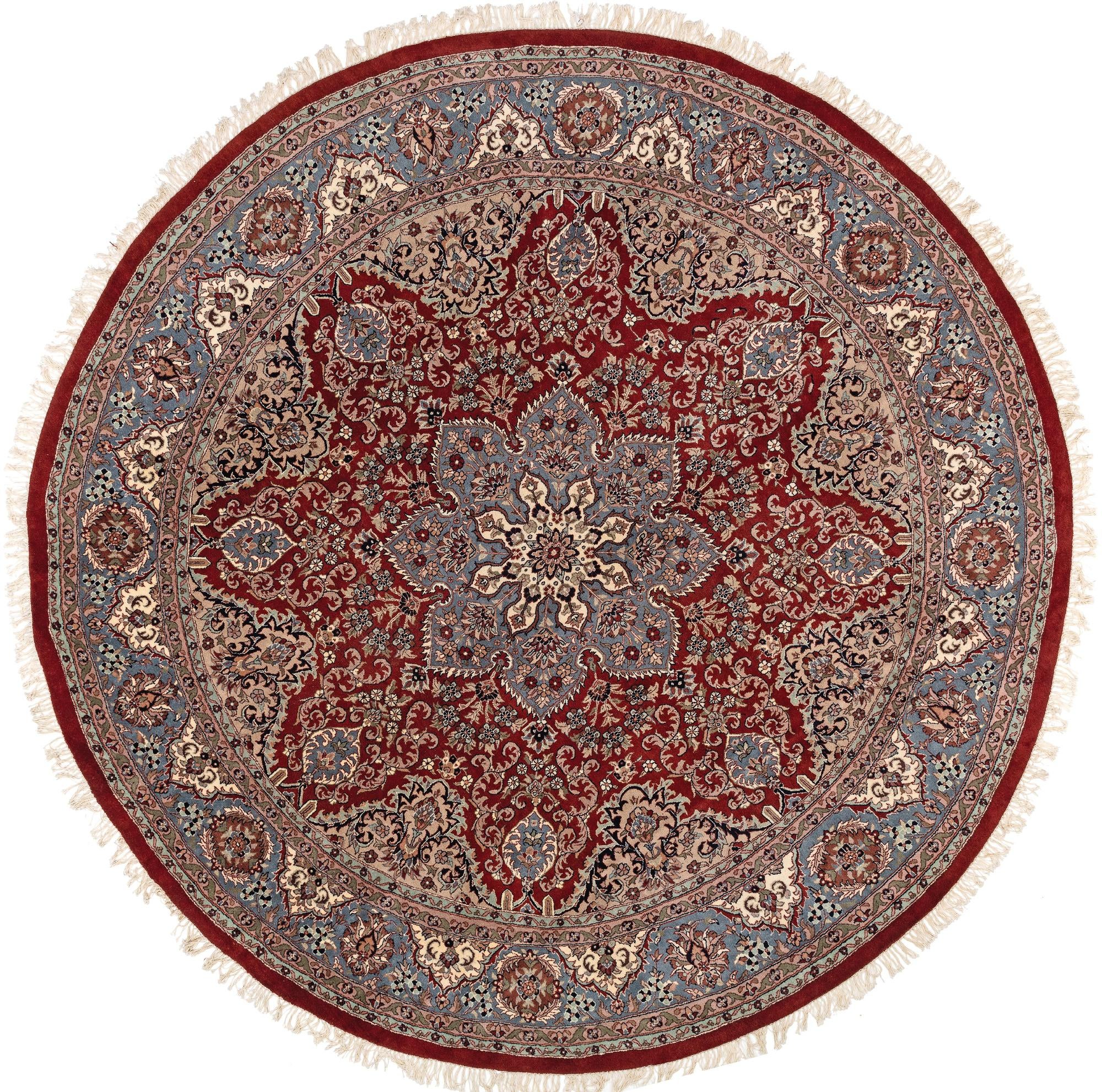 8' 10 x 8' 10 Hand Knotted Bidjar Oriental Wool Round Rug