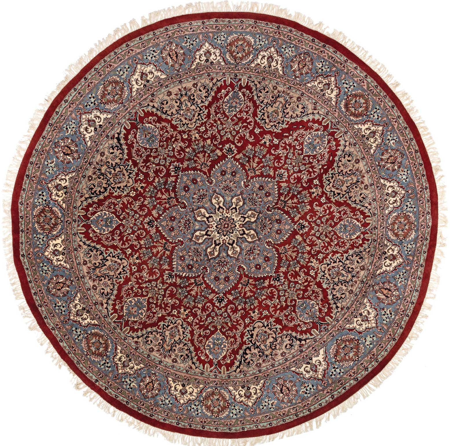 8' 10 x 8' 10 Hand Knotted Bidjar Oriental Wool Round Rug