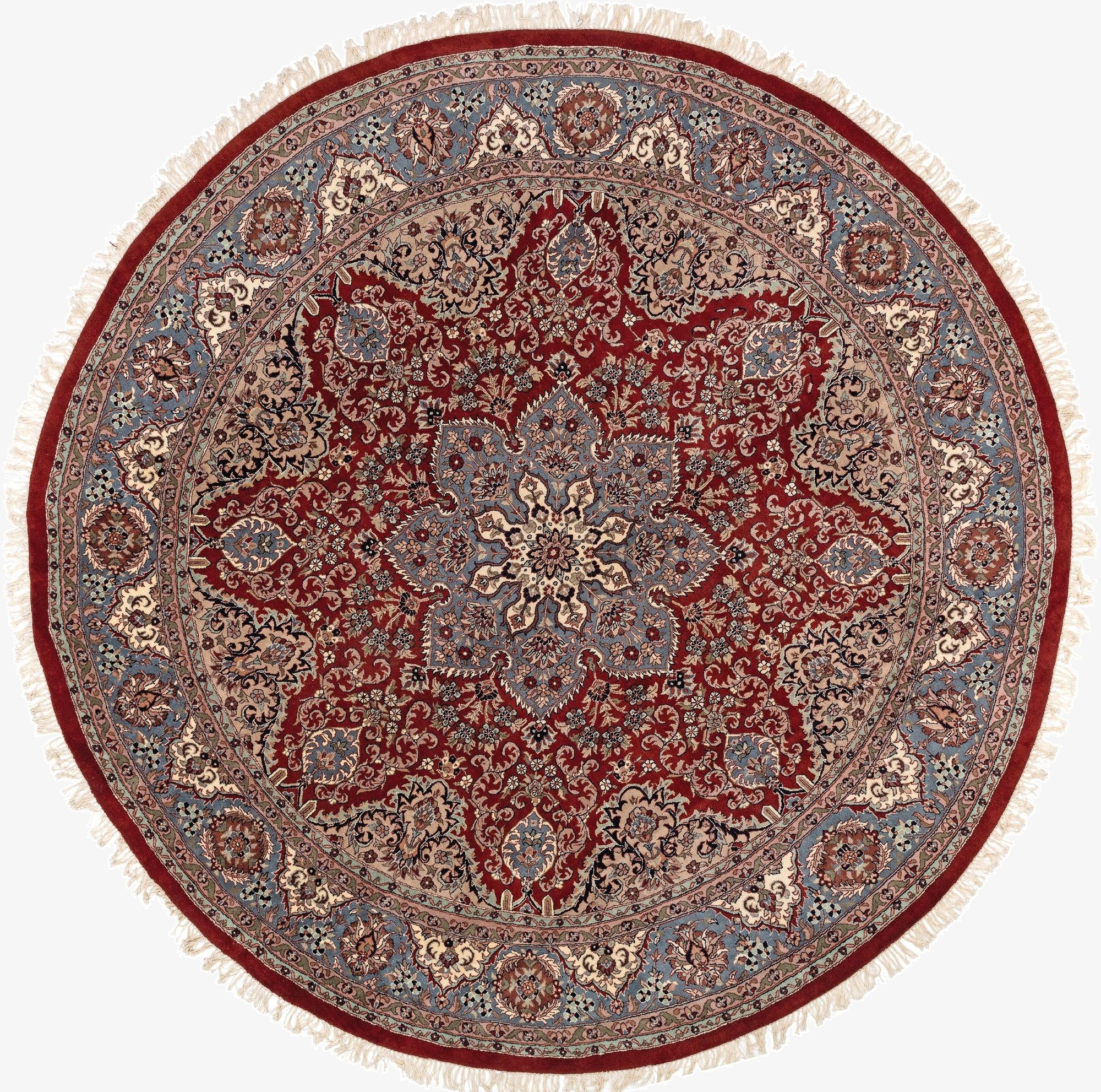 8' 10 x 8' 10  Hand Knotted Bidjar Oriental Wool Round Rug