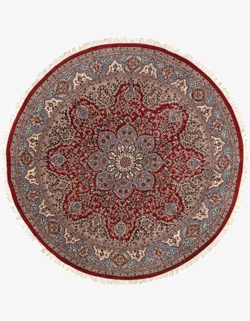 8' 10 x 8' 10 Hand Knotted Bidjar Oriental Wool Round Rug