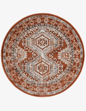 Terracotta Charlotte Round Rug