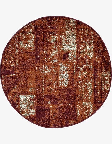 Terracotta Equinox Round Rug