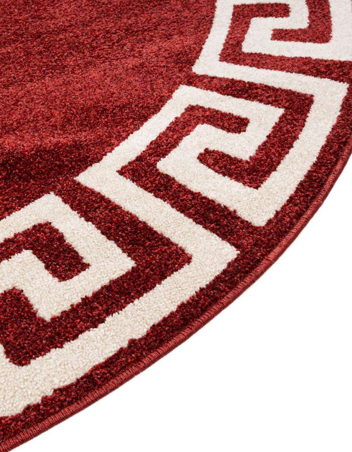7' 10 x 7' 10 Greek Key Round Rug