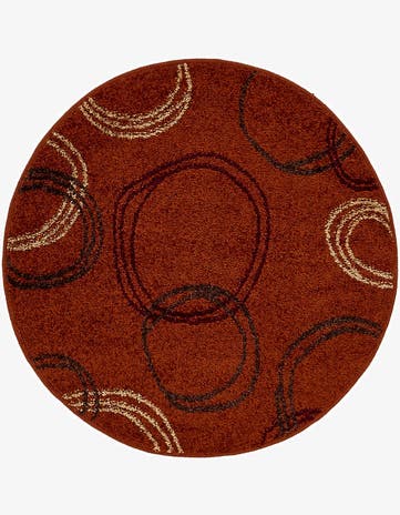 Terracotta Harvest Round Rug