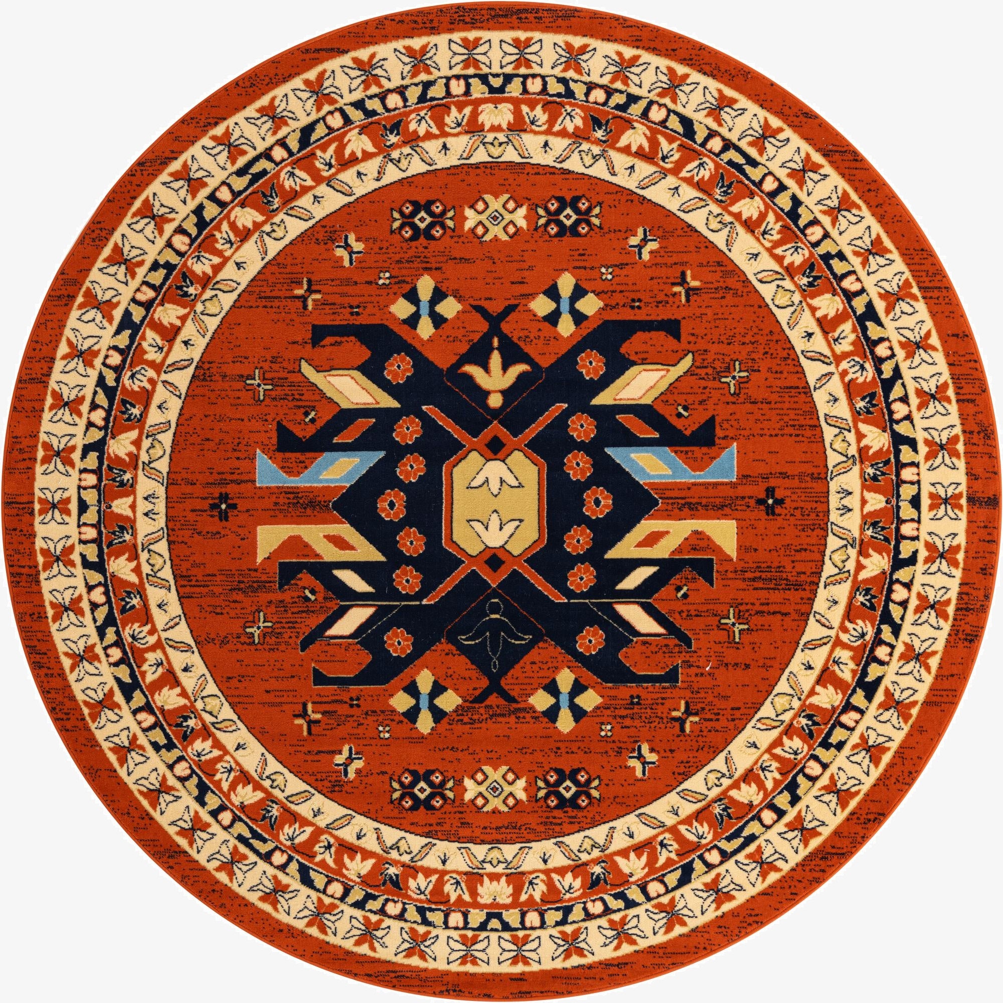 7' 10 x 7' 10 Heris Round Rug