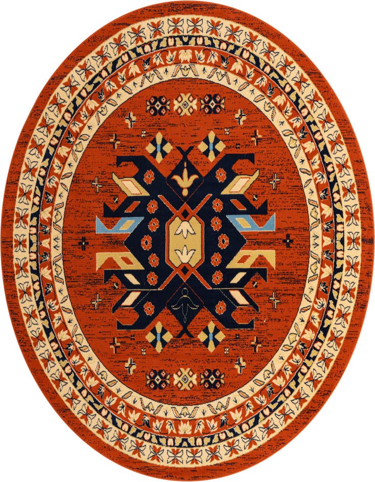 Detail image of 7' 10 x 7' 10 Heriz Design Round Rug