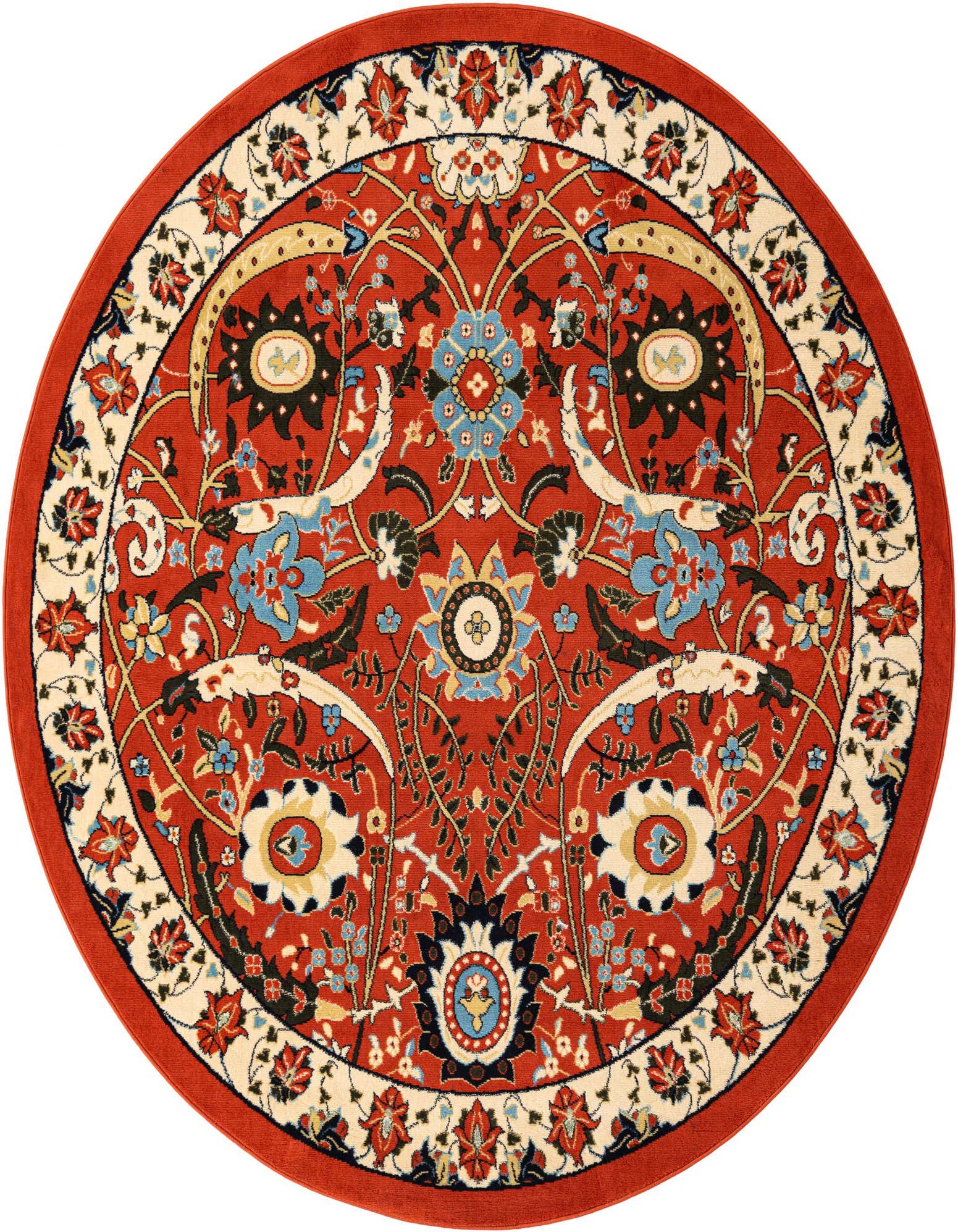 7' 10 x 7' 10 Isfahan Design Round Rug