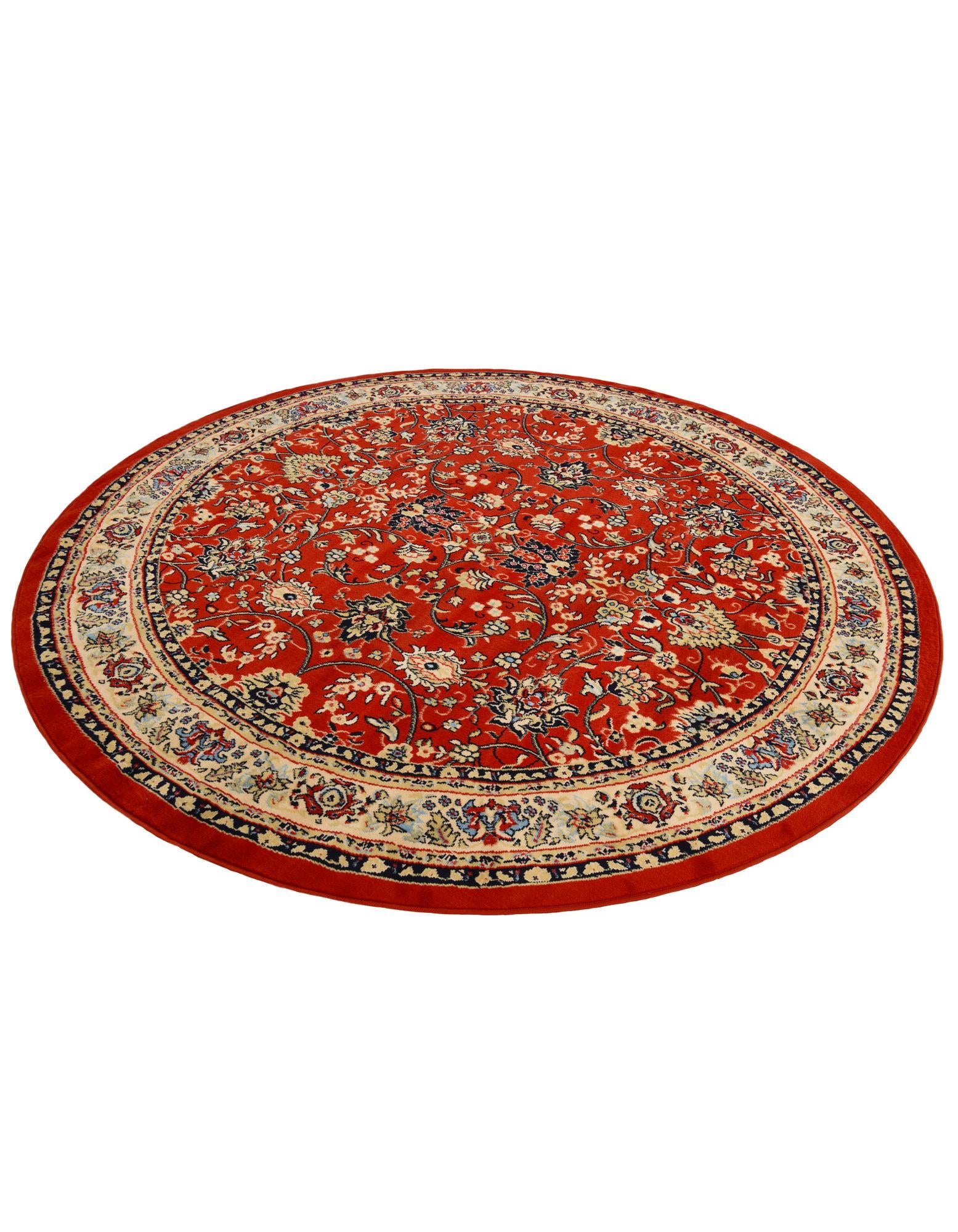 7' 10 x 7' 10 Kashan Design Round Rug